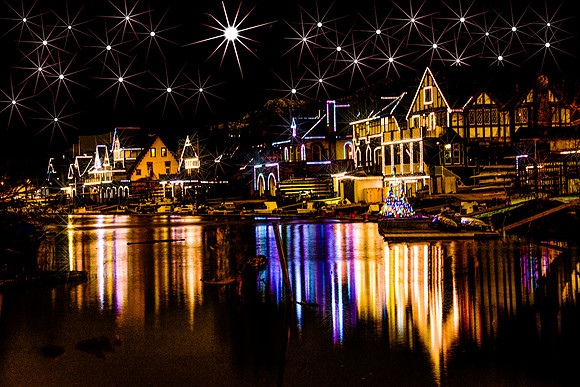 056-Boathouse Row under Stars