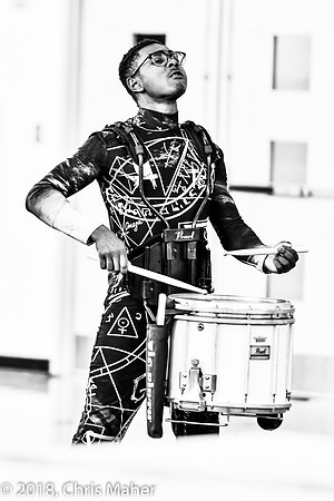 021-Chris Jackson in Black & White - Penncrest Drumline
